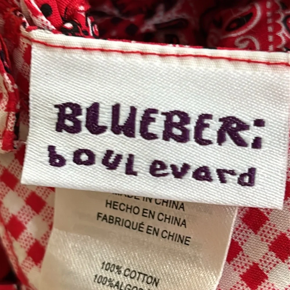 Blueberi Boulevard Baby Girls Red Handkerchief Dress